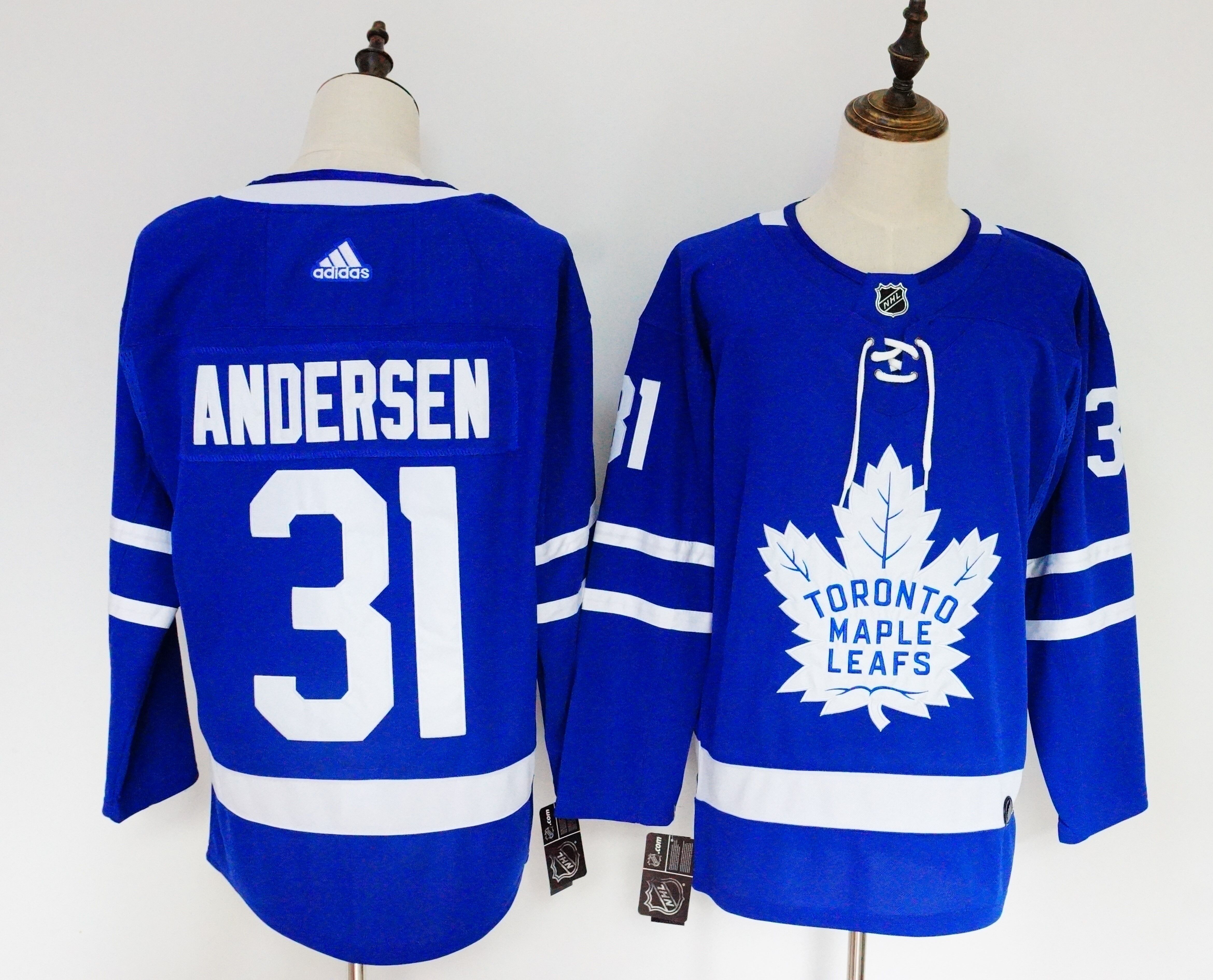 Women Toronto Maple Leafs #31 Andersen Blue Hockey Stitched Adidas NHL Jerseys->washington capitals->NHL Jersey